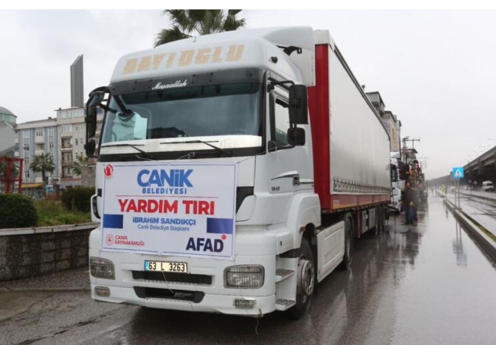 CANİK’TEN DEPREM BÖLGESİNE YARDIM SEFERBERLİĞİ