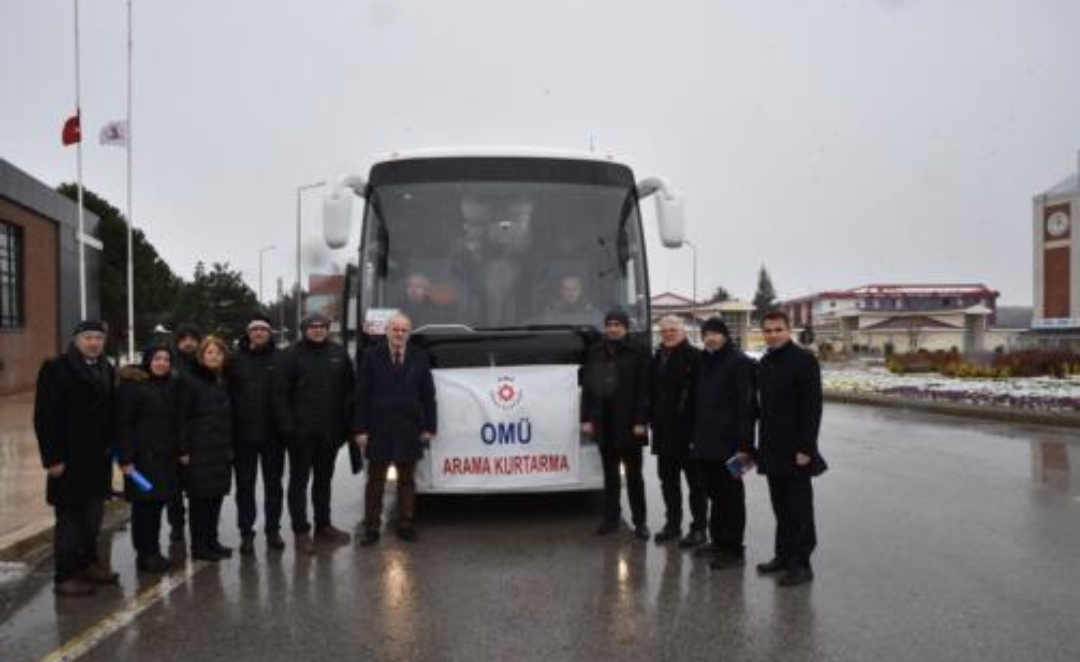 ONDOKUZ MAYIS ÜNİVERSİTESİNDE TOPLANAN YARDIMLAR DEPREM BÖLGESİNE GÖNDERİLDİ