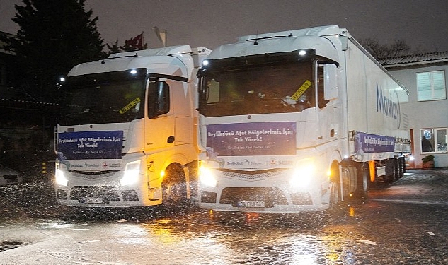 Beylikdüzü Belediyesi’nin Yardım Tırları Bölgeye Hareket Etti