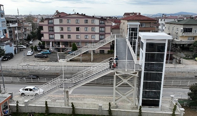 Darıca Okul Yolu Caddesi’nde üst geçit tamam