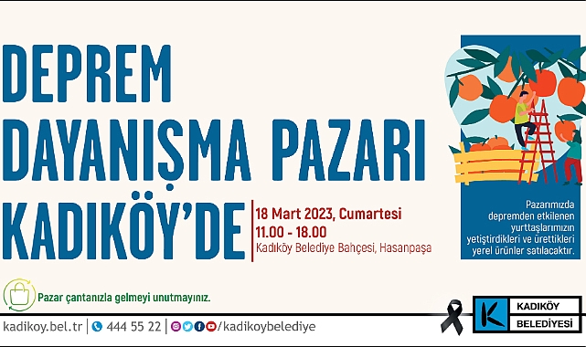 Kadıköy’de Depremzede Yerel Üreticilerle Dayanışma Pazarı Kuruluyor