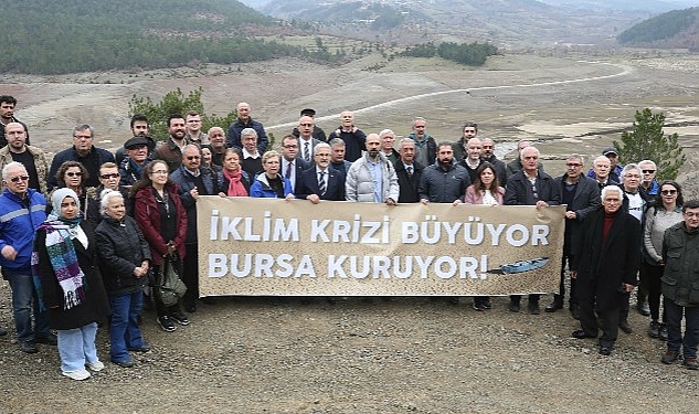 Kuruyan Nilüfer Barajı’nda su krizine karşı çağrıda bulundular