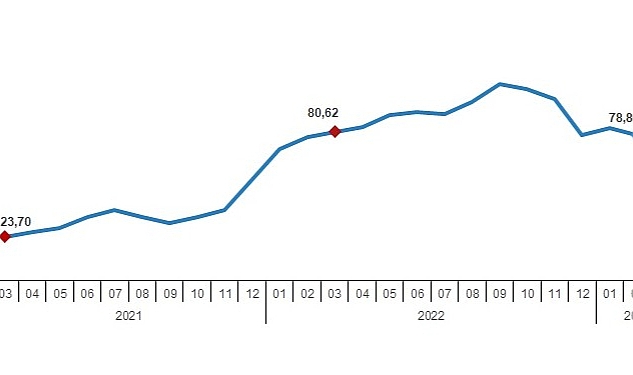 TÜİK: Hizmet Üretici Fiyat Endeksi (H-ÜFE) yıllık %73,55, aylık %2,30 arttı