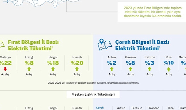 Aksa Elektrik, Çoruh-Fırat bölgelerindeki elektrik tüketim oranlarını açıkladı