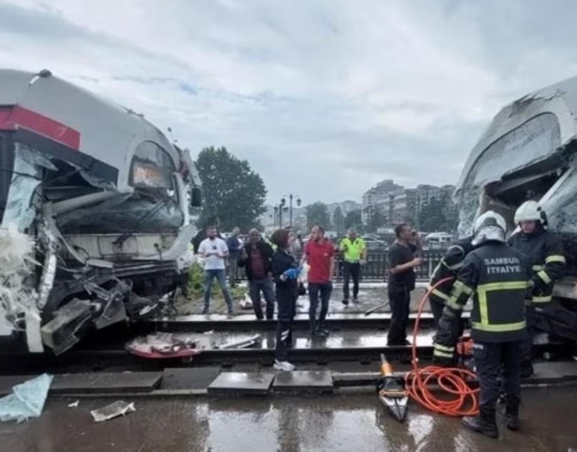 Samsun’da tramvay kazası!