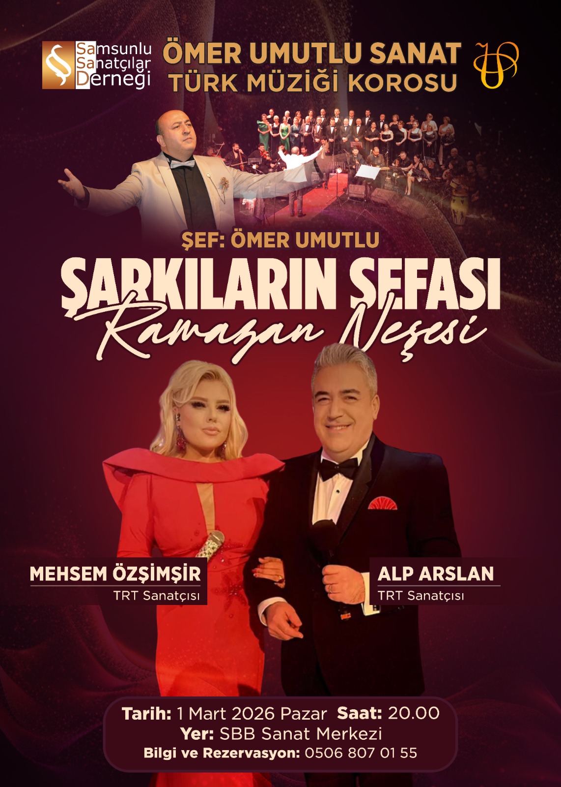 SASAD’DAN RAMAZAN AYINA ÖZEL DEV KONSER: TRT YILDIZLARI SAMSUN’DA!